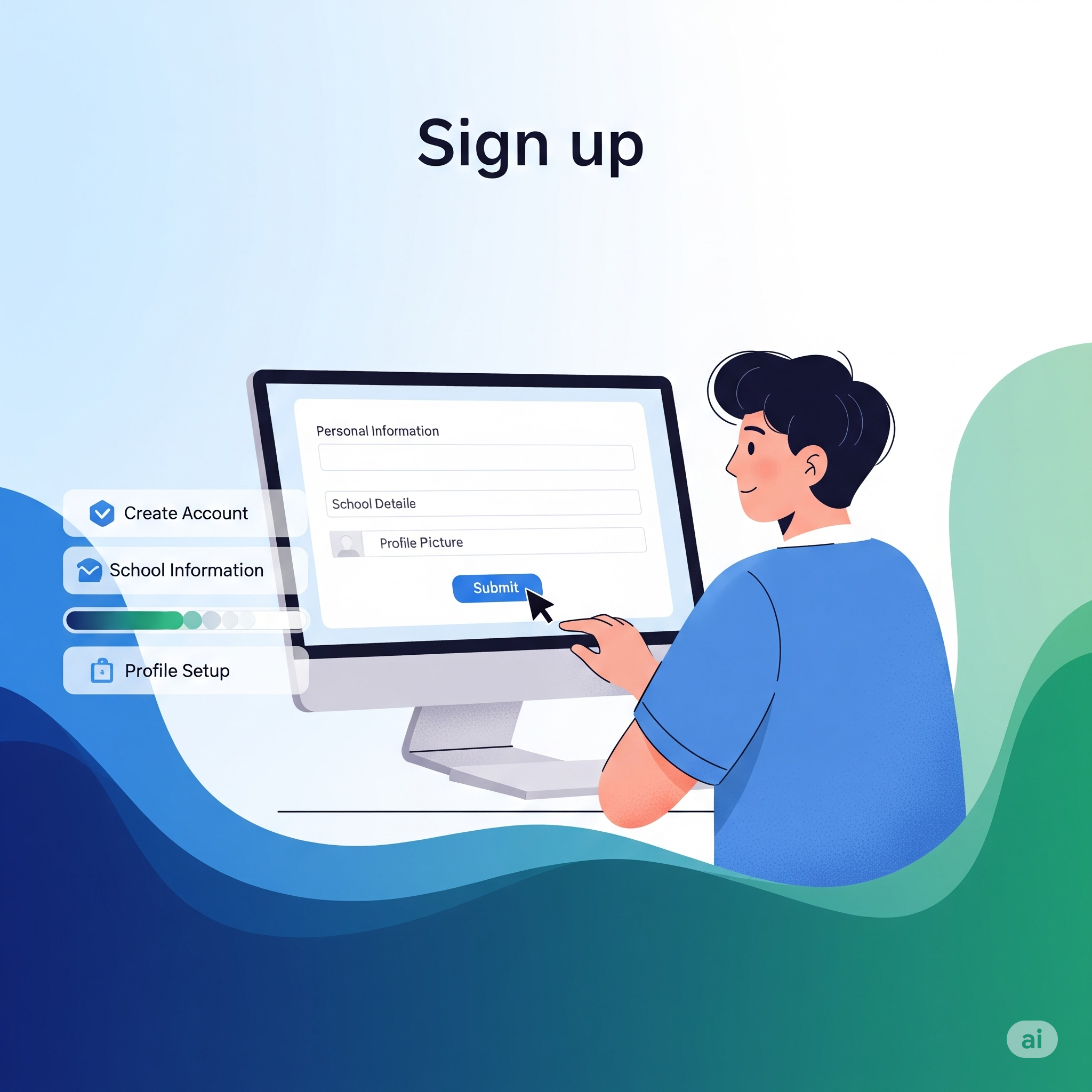 Sign Up & Setup illustration